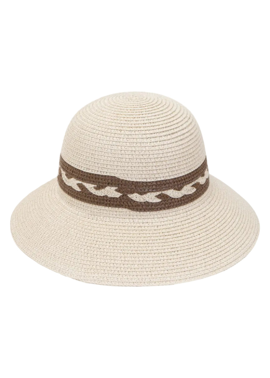 Max Studio Braided Straw Bucket Sun Hat