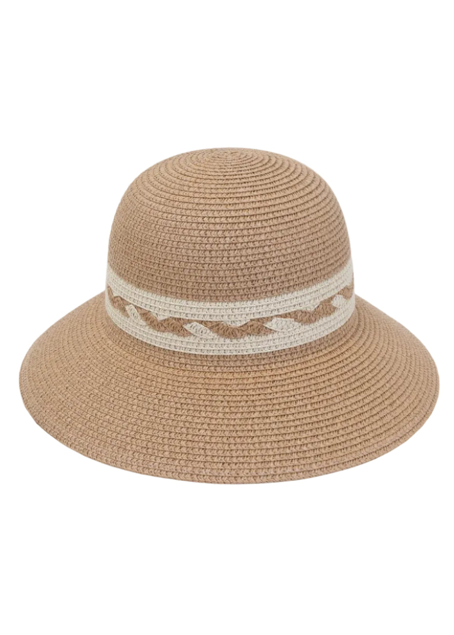 Max Studio Braided Straw Bucket Sun Hat