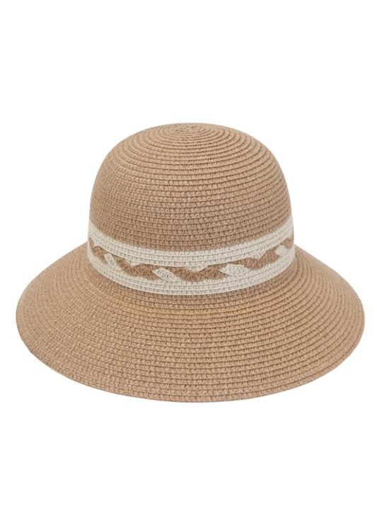 Max Studio Braided Straw Bucket Sun Hat