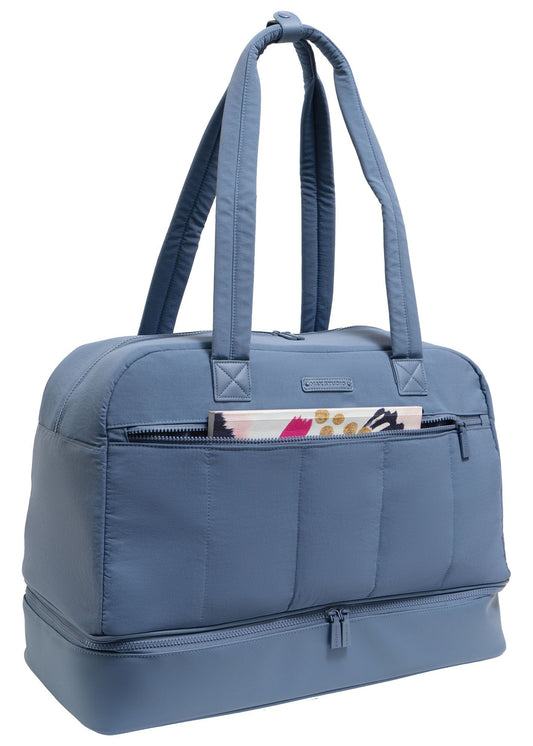 Max Studio The Aurelia Puffer Nylon Drop Bottom Weekender Duffle