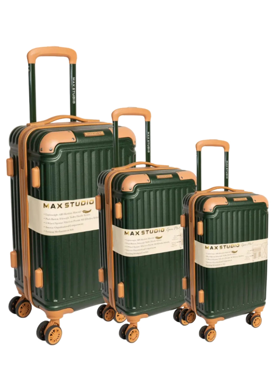 Max Studio ABS 3-Piece Luggage Set Santorini Collection