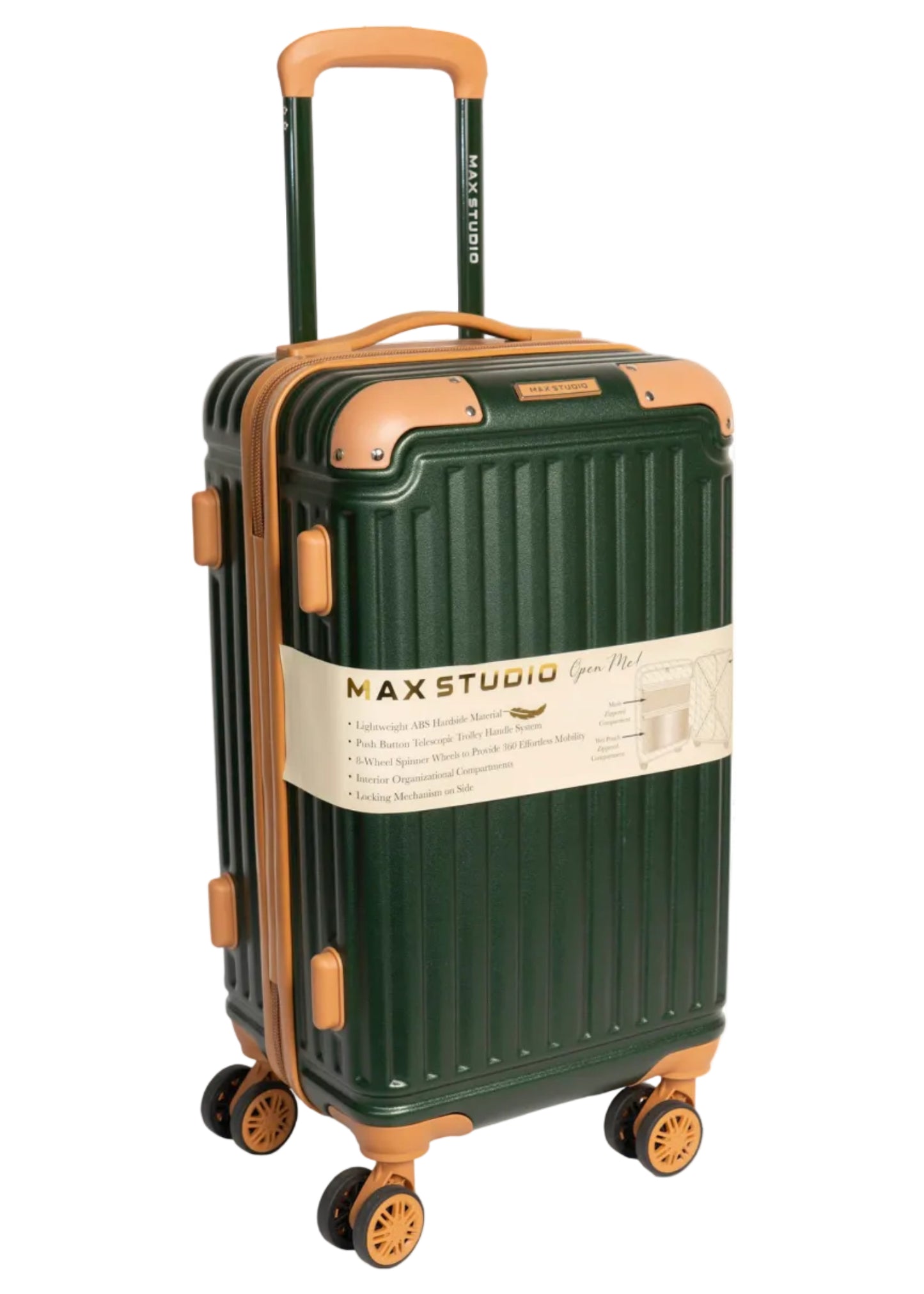 Max Studio ABS 3-Piece Luggage Set Santorini Collection