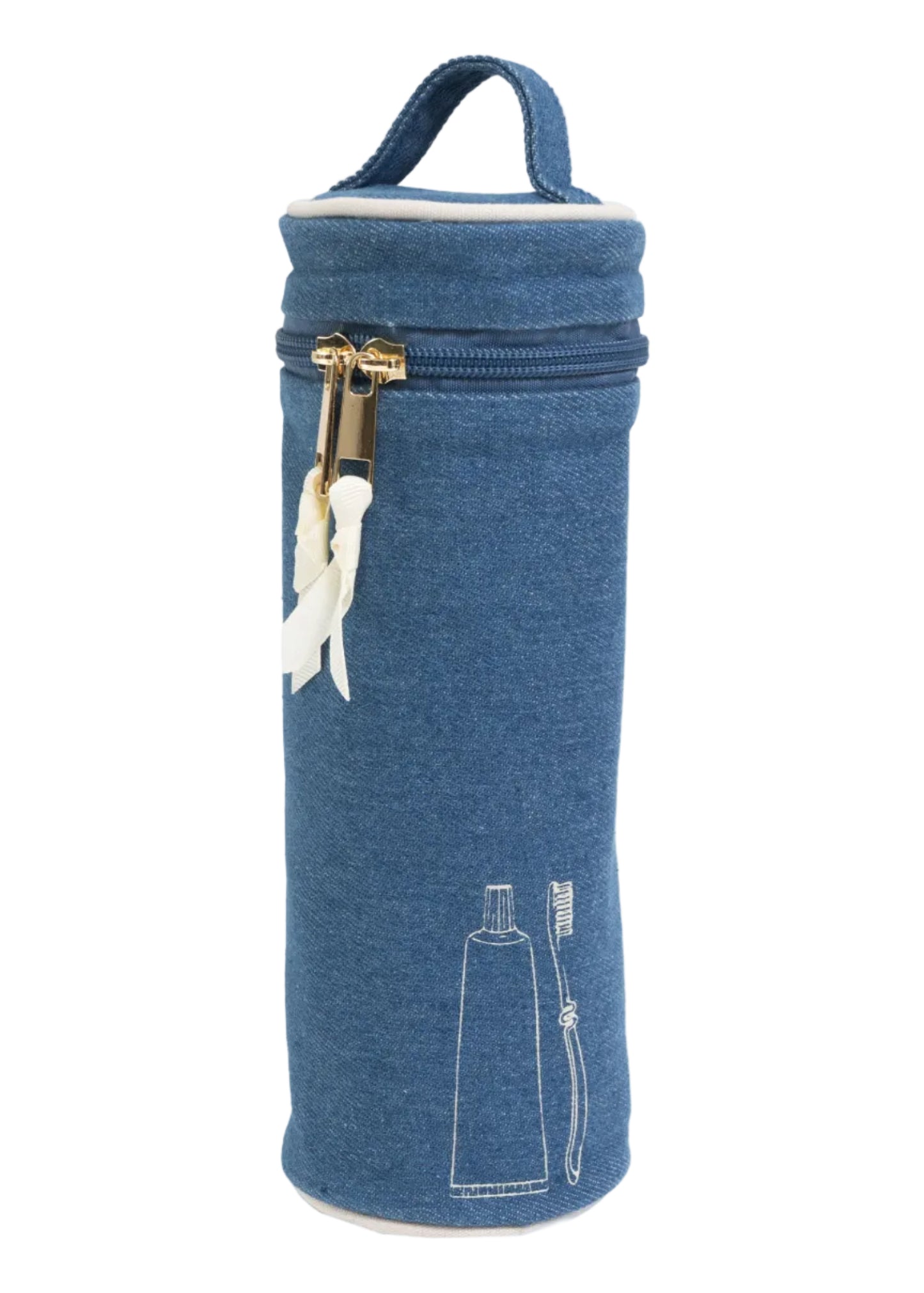 La L'Amour 16oz Cotton Canvas Top Handle Cylinder Toothbrush Case