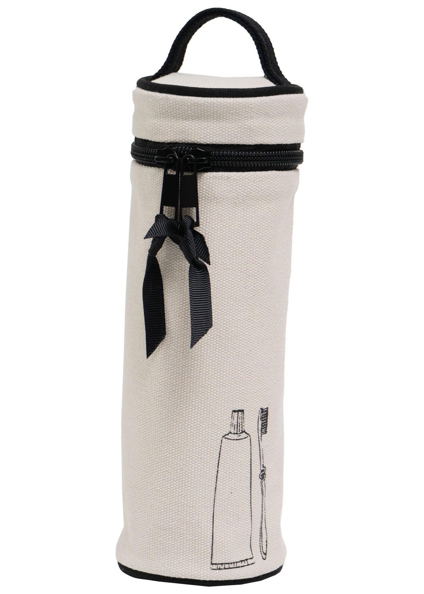 La L'Amour 16oz Cotton Canvas Top Handle Cylinder Toothbrush Case