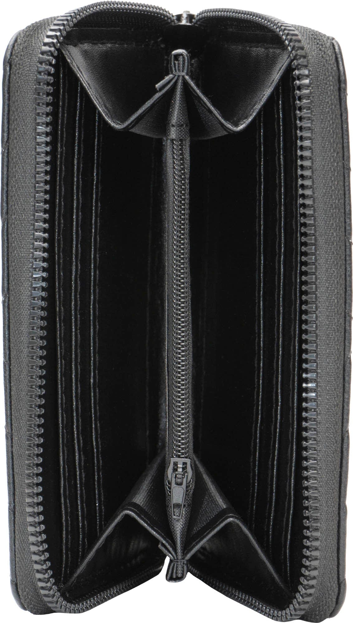 Rebecca & Rifka Smooth Diamond Quilt Medallion Zip Indexer Wallet