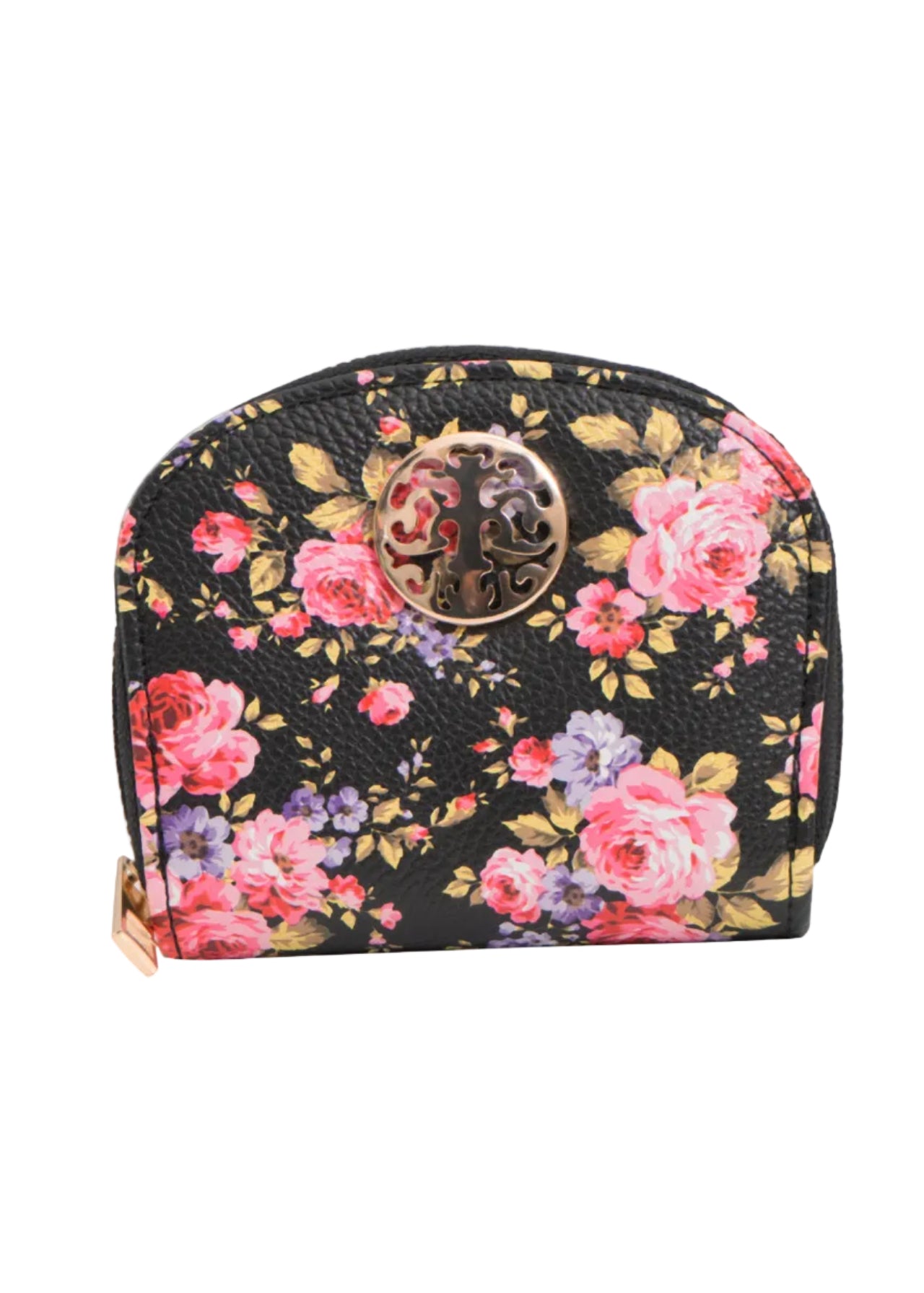 Rebecca & Rifka Round Floral Print Accordion Wallet