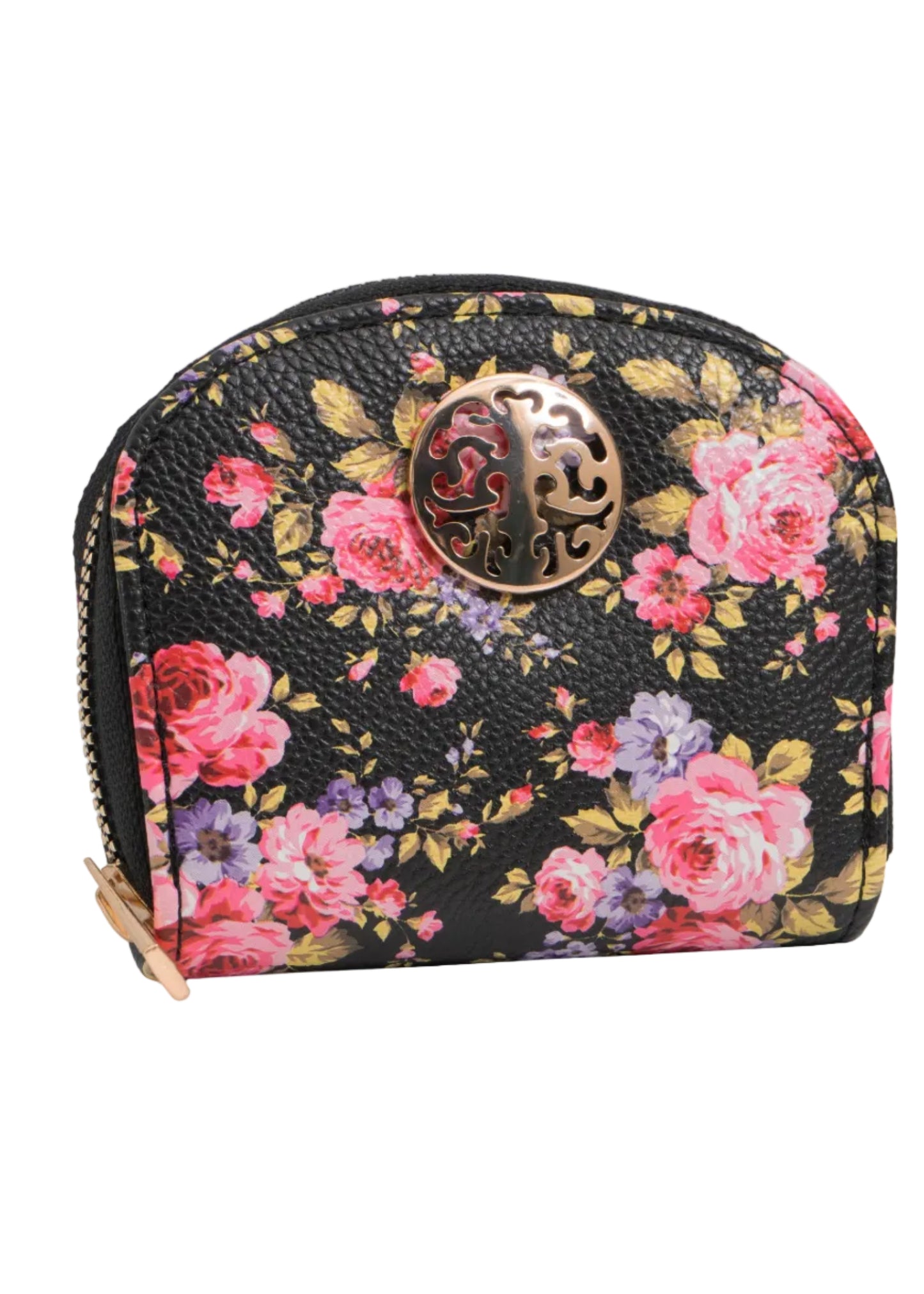 Rebecca & Rifka Round Floral Print Accordion Wallet