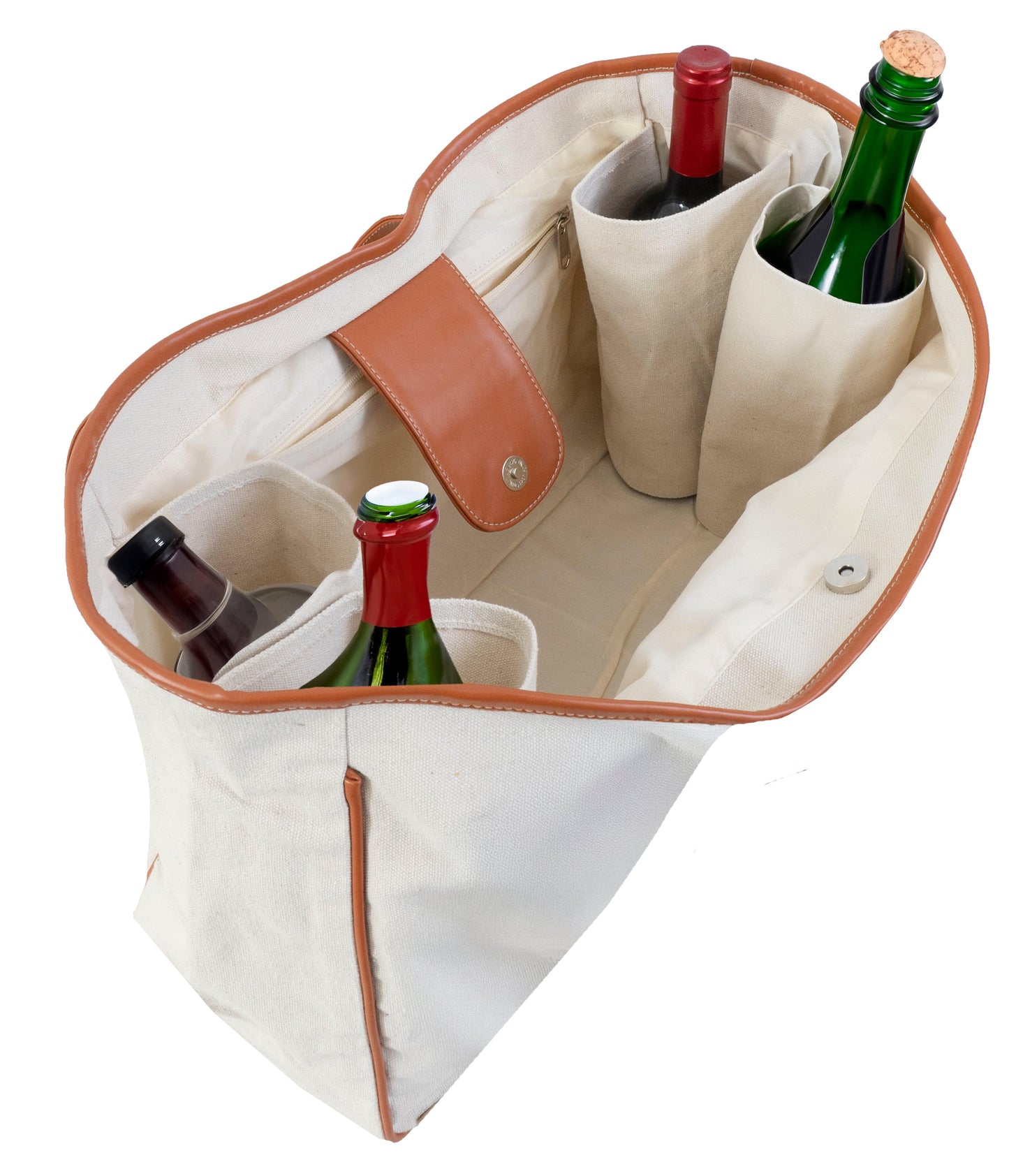 Magid Canvas Wine Tote "WINE IS ALWAYS THE ANSWER"