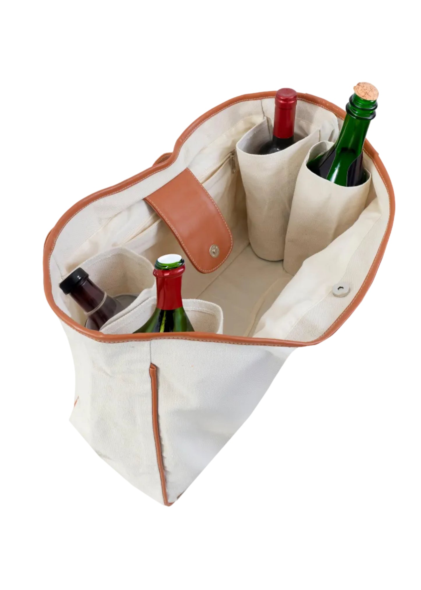Magid Canvas Wine Tote "DOG MOTHER WINE LOVER"
