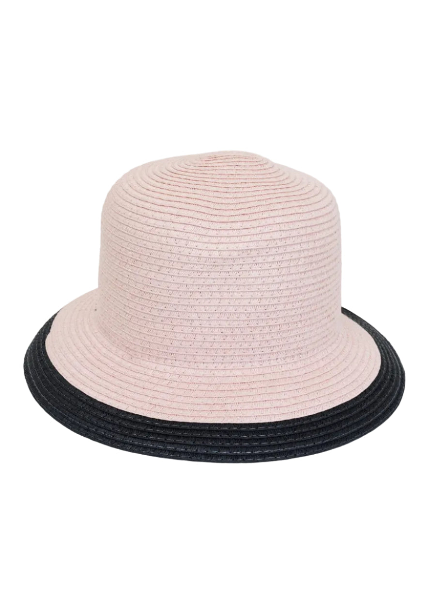 Magid Straw Color Block Bucket Sun Hat