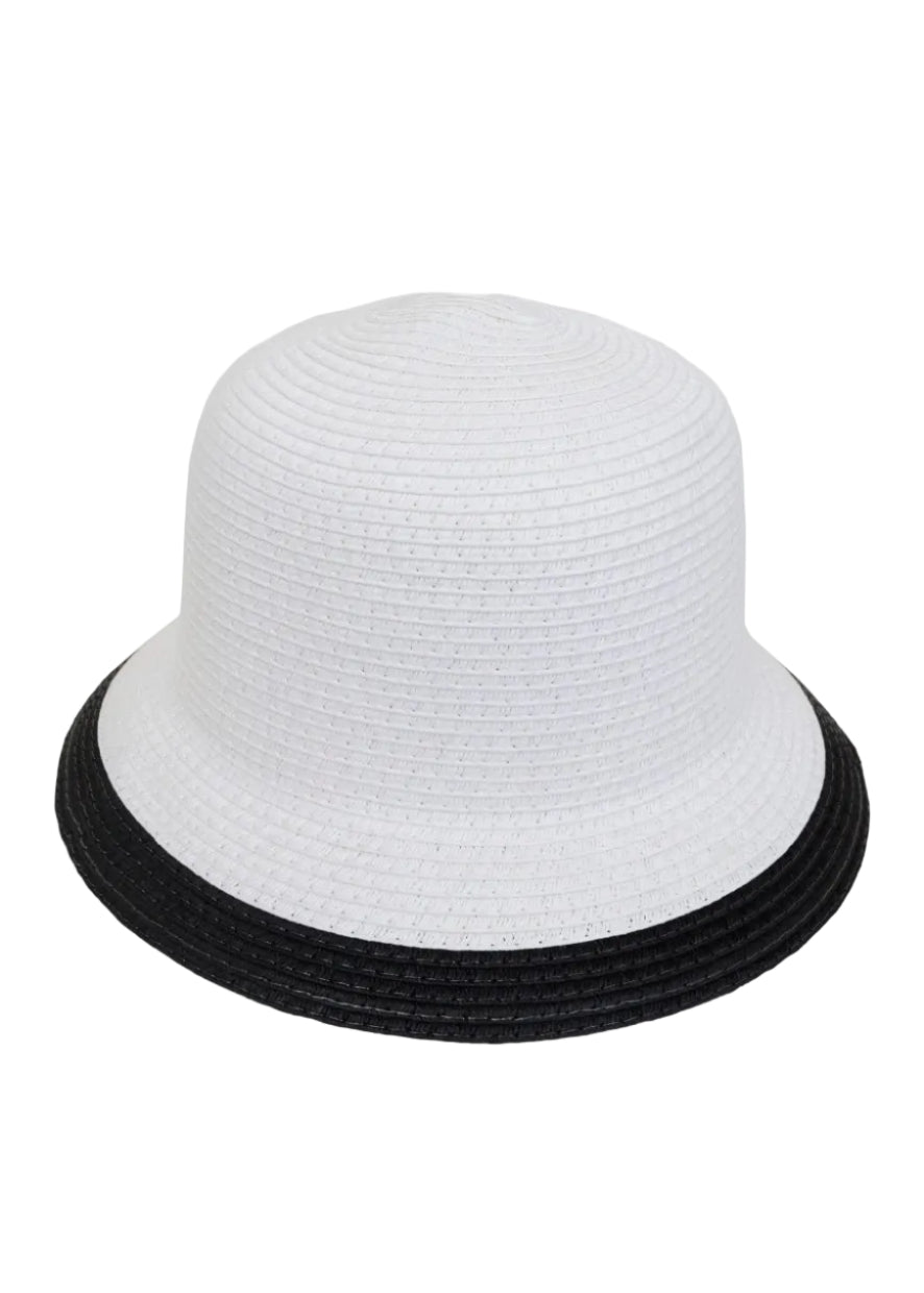 Magid Straw Color Block Bucket Sun Hat