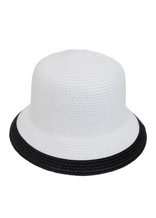 Magid Straw Color Block Bucket Sun Hat