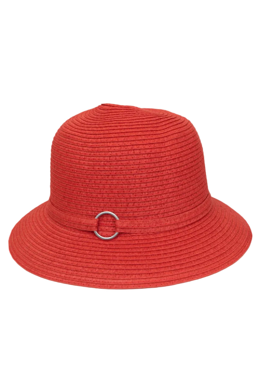Magid Straw Metal Ring Bucket Sun Hat