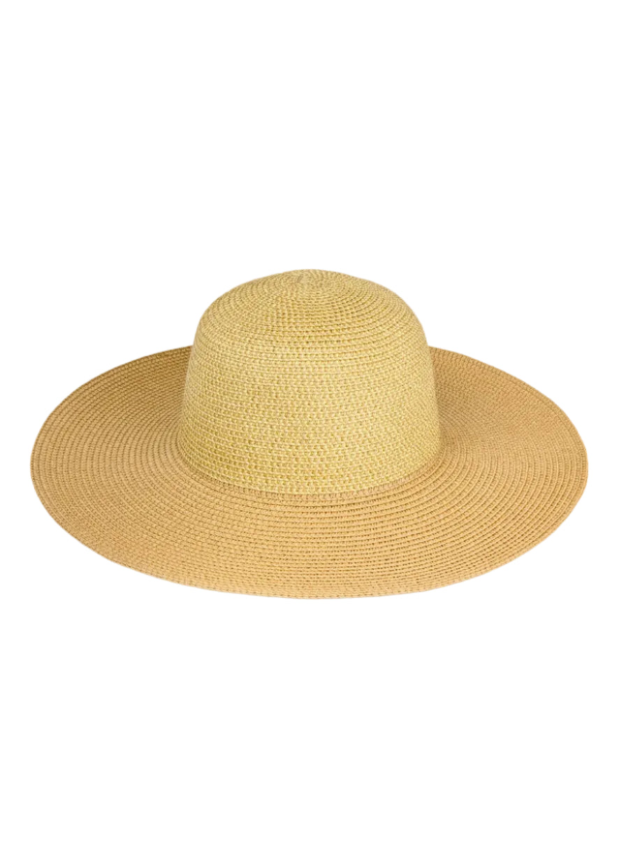 Magid Two Tone Metallic Straw Floppy Hat