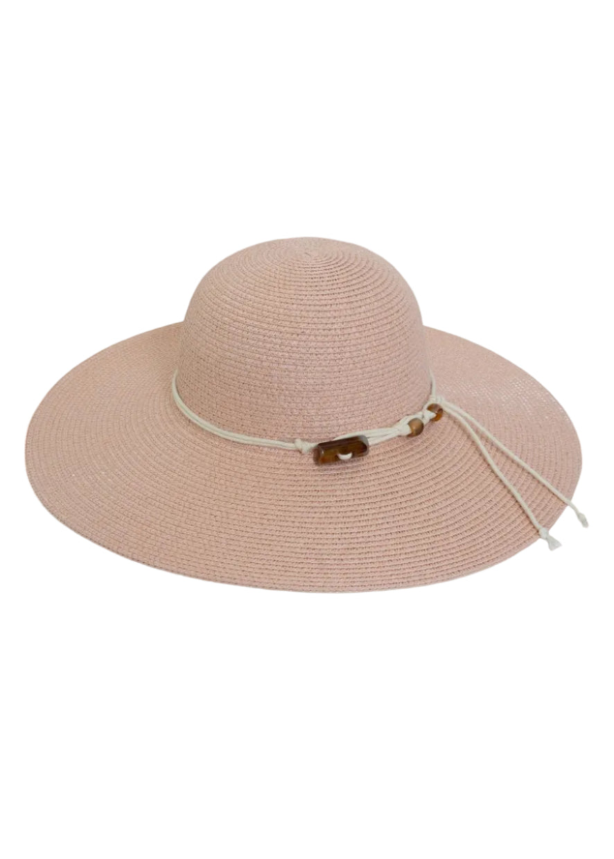 Magid Straw & Rope  Acrylic Accent Floppy Hat