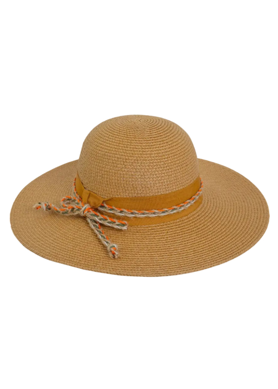 Magid Braided Bow Straw Floppy Hat