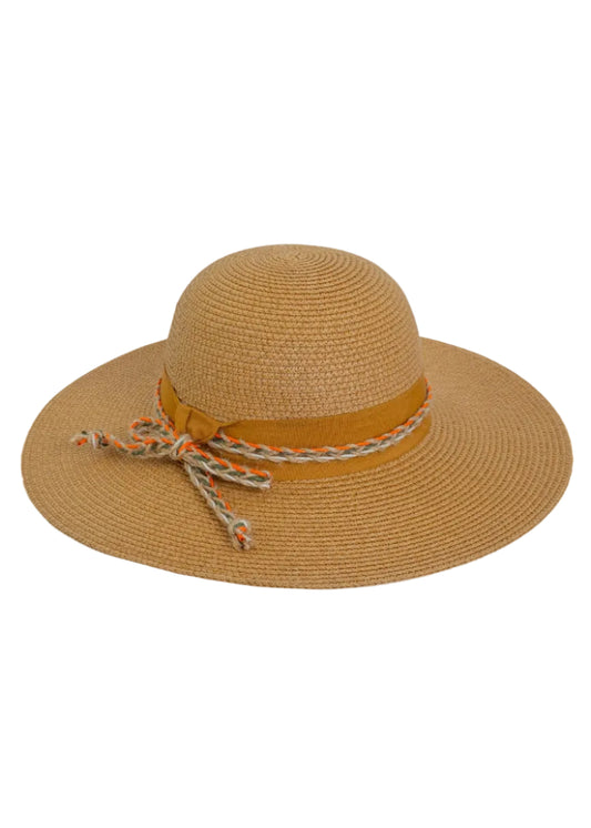 Magid Braided Bow Straw Floppy Hat