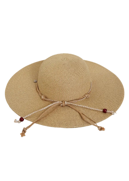 Max Studio Beaded Straw Floppy