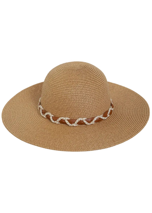 Max Studio Braided Straw Floppy Hat