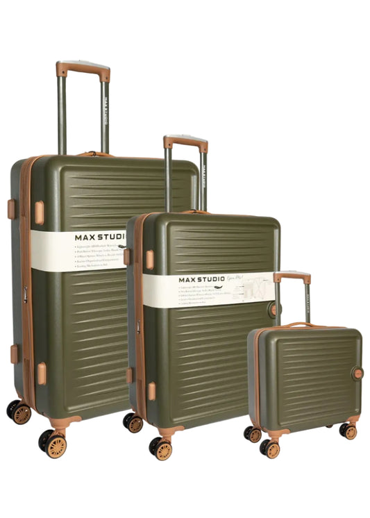 Max Studio ABS 3-Piece Hard Sided The Lisbon Luggage Set