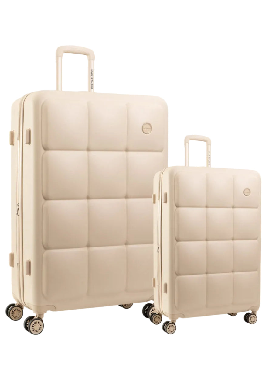 Max Studio The Square Embossed ABS 2-Piece Hard-Sided Luggage Set
