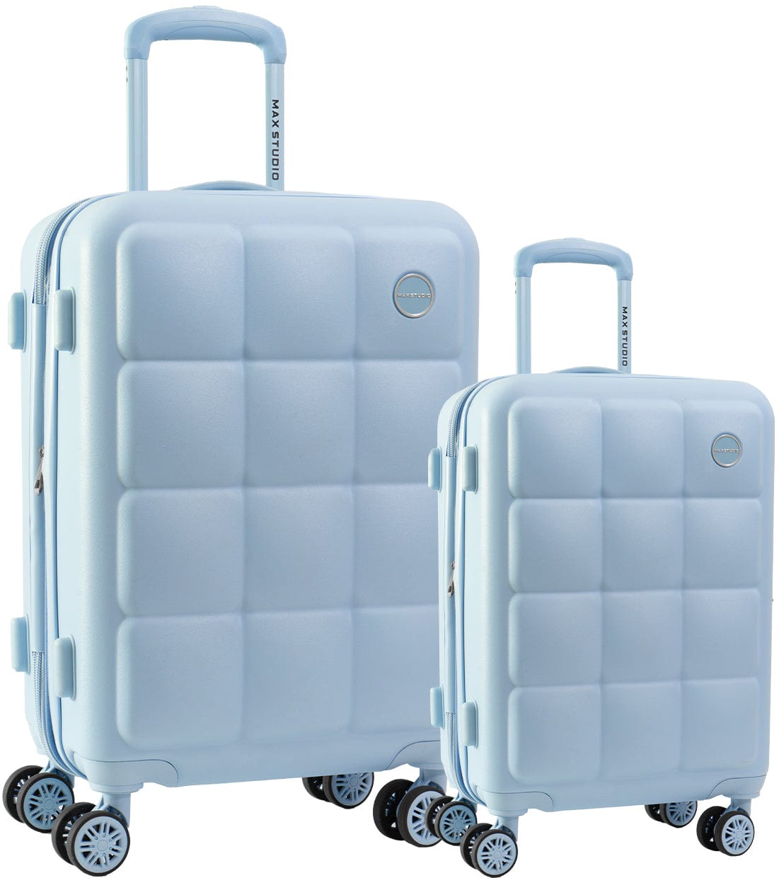 Max Studio The Square Embossed ABS 2-Piece Hard-Sided Luggage Set