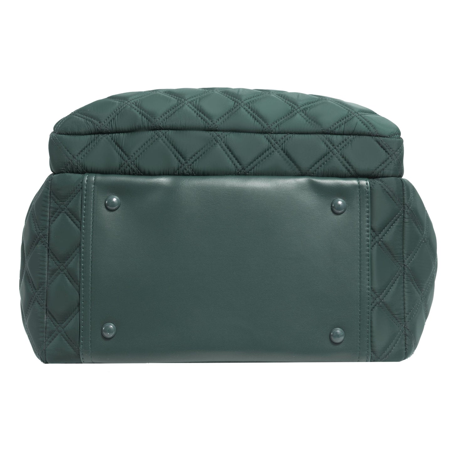 Joan & David Diamond Quilted Puffer Nylon Square Laptop Backpack